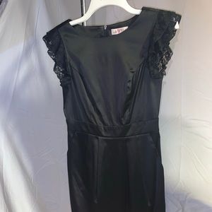 Black Dress with lace sleeves